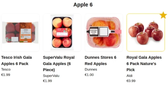 SmartCart Apple 6 comparison with Irish retailers, prices and a highlighted result.